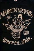 MWS (エムダブルエス)/5分袖Tシャツ/1013705/MARTIN MOTORS/ブラック