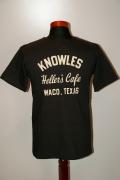 HELLER'S CAFE (ヘラーズカフェ)　半袖Tシャツ　HC-M74　"KNOWLES"　ブラック