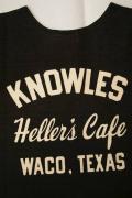 HELLER'S CAFE (ヘラーズカフェ)　半袖Tシャツ　HC-M74　"KNOWLES"　ブラック