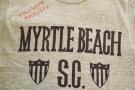 WARE HOUSE (ウエアハウス)　7分袖クルーネックTシャツ　4047　"MYRTLE BEACH"　杢グレー