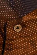 ADJUSTABLE COSTUME (アジャスタブルコスチューム)　ロングポイントカラー・クラシックシャツ　AS-038　ブラウン