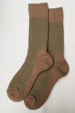 Dapper's (ダッパーズ)　ソックス　1453　"Two Way Boots Socks"　モスグリーン杢/ウッド