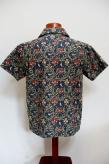 ADJUSTABLE COSTUME (アジャスタブルコスチューム)　半袖オープンカラーシャツ　AS-137　"BEST OF MORRIS IRIS PRINT OPEN SHIRT"　ブルー