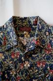 ADJUSTABLE COSTUME (アジャスタブルコスチューム)　半袖オープンカラーシャツ　AS-137　"BEST OF MORRIS IRIS PRINT OPEN SHIRT"　ブルー