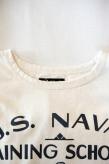 Dapper's (ダッパーズ)　半袖Tシャツ　1700　Military Crew Neck T Standard Sewing Model　"U.S.NAVAL USN"　オフホワイト/ネイビー