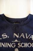 Dapper's (ダッパーズ)　半袖Tシャツ　1700　Military Crew Neck Tee Standard Sewing Model　"U.S.NAVAL USN"　ネイビー/アイボリー