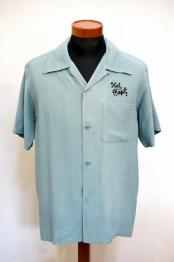 STYLE EYES (スタイルアイズ)　レーヨン・ボウリングシャツ　SE39261　"CUSTOM BODY SHOP"　L.ブルー