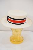 ADJUSTABLE COSTUME (アジャスタブルコスチューム)　ボーターハット (カンカン帽)　AHT-007　"Panama Boater Hat"　トリコロール