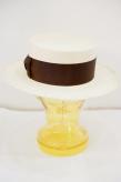 ADJUSTABLE COSTUME (アジャスタブルコスチューム)　ボーターハット (カンカン帽)　AHT-007　"Panama Boater Hat"　ダークブラウン