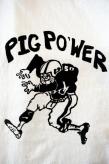 DUBBLE WORKS (ダブルワークス)　半袖Tシャツ　33005-04　"PIG POWER"　オフホワイト