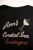 STYLE EYES (スタイルアイズ)　レーヨン・ボウリングシャツ　SE39262　"ANN'S CORDIAL INN"　ブラック