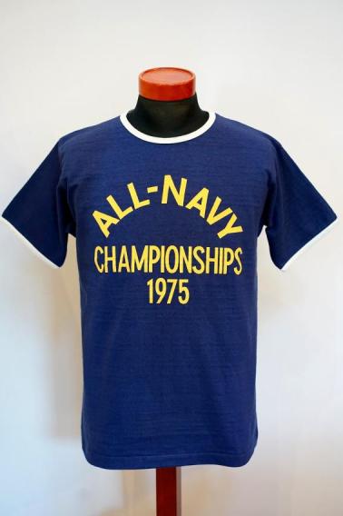 WARE HOUSE (ウエアハウス)　リンガーTシャツ　4059　"ALL-NAVY"　ネイビー×クリーム