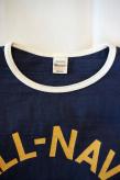 WARE HOUSE (ウエアハウス)　リンガーTシャツ　4059　"ALL-NAVY"　ネイビー×クリーム