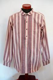 WARE HOUSE (ウエアハウス)　長袖プルオーバーシャツ　3050　"1900'S COLORED BODIES SHIRTS (ROUND COLLAR)"　レッド