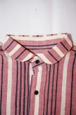 WARE HOUSE (ウエアハウス)　長袖プルオーバーシャツ　3050　"1900'S COLORED BODIES SHIRTS (ROUND COLLAR)"　レッド