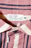 WARE HOUSE (ウエアハウス)　長袖プルオーバーシャツ　3050　"1900'S COLORED BODIES SHIRTS (ROUND COLLAR)"　レッド