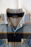 DELUXEWARE (デラックスウエア)　ウールシャツ　MVB-14　"THROUGH WOOL SHIRT"　ブルーチェック