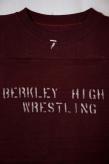 WARE HOUSE (ウエアハウス)　7分袖フットボールTシャツ　4063　"BERKLEY HIGH"　ボルドー