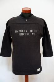 WARE HOUSE (ウエアハウス)　7分袖フットボールTシャツ　4063　"BERKLEY HIGH"　スミクロ