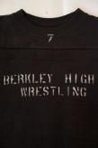 WARE HOUSE (ウエアハウス)　7分袖フットボールTシャツ　4063　"BERKLEY HIGH"　スミクロ