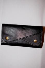 Dapper's (ダッパーズ)　ダブルフラップウォレット　1719　"Horsehide Double Flap Wallet"　ブラック (ブラウンベース)